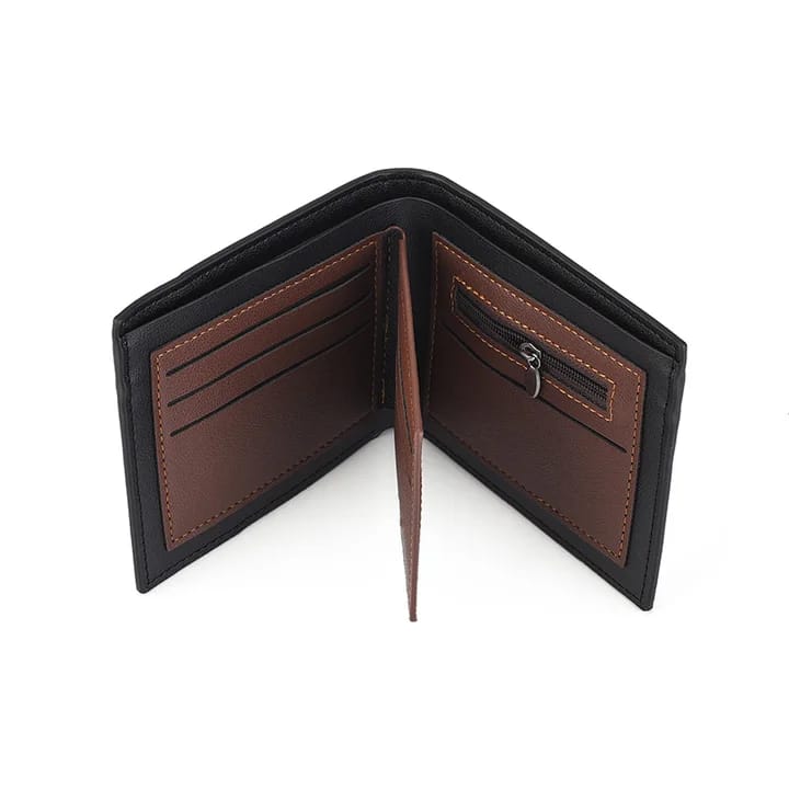 Picture of Canvas Men Wallet Black/Brown Card Holder Wallet Male Money Bag ID/photo/bank Holder Short Purse Credit Card Case Bag