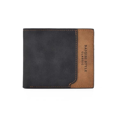 Picture of Canvas Men Wallet Black/Brown Card Holder Wallet Male Money Bag ID/photo/bank Holder Short Purse Credit Card Case Bag