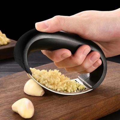 Picture of Upgraded Stainless Steel Garlic Press & Rocker – Manual Squeezer for Garlic, Ginger, and Herbs
