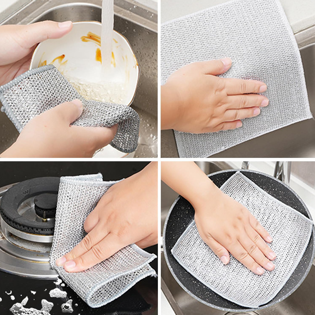 Picture of Magic Cleaning Cloth - Kitchen Dishwashing Towel, Metal Steel Wire - 5 pcs