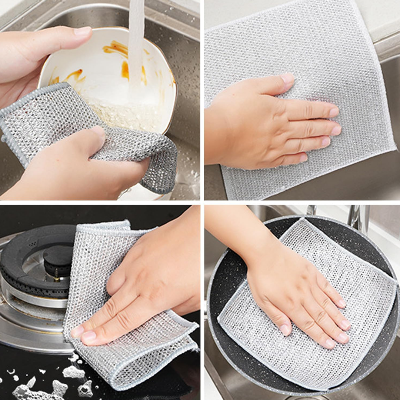 Picture of Magic Cleaning Cloth - Kitchen Dishwashing Towel, Metal Steel Wire - 5 pcs