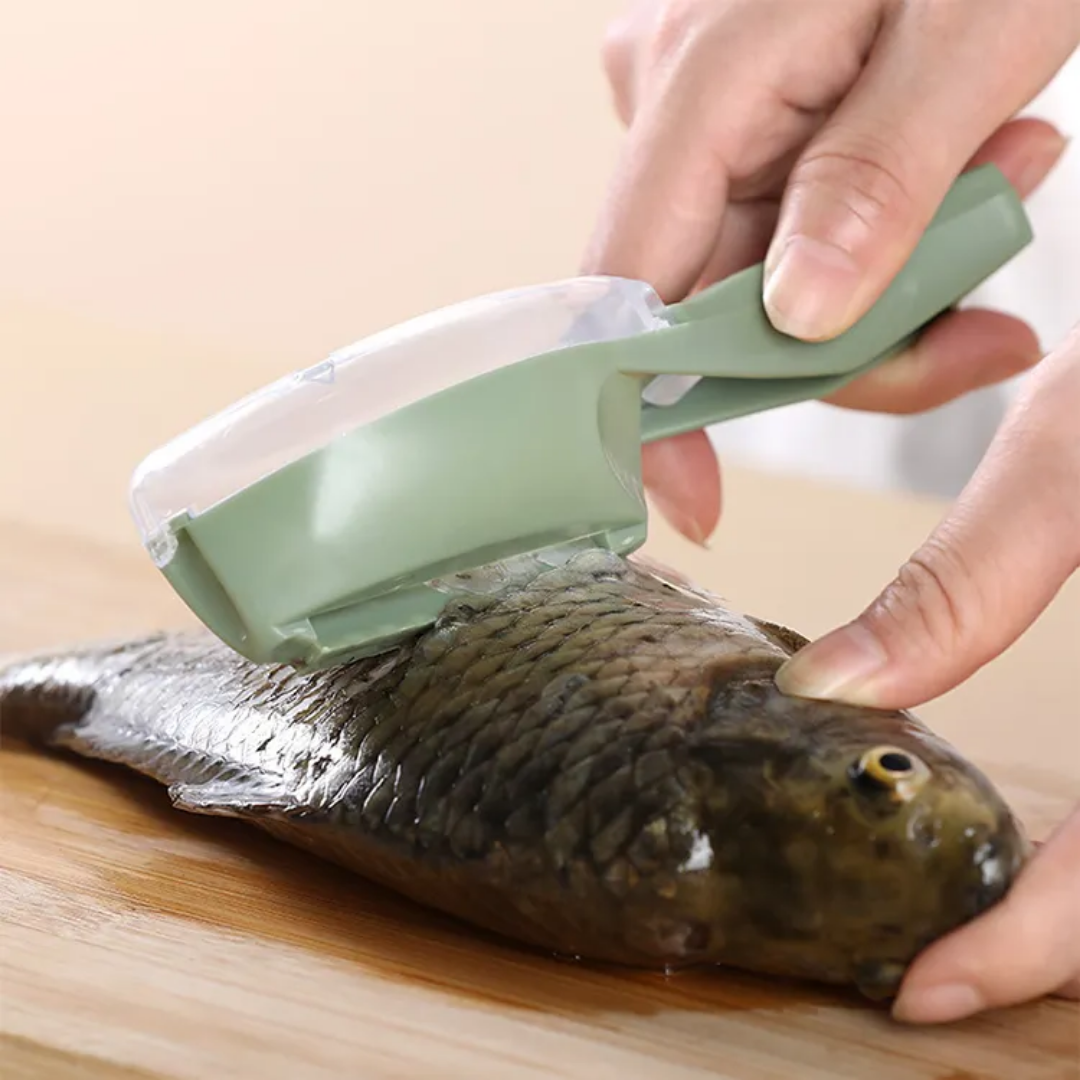 Picture of Fish Scales Graters Scraper Fish Cleaning Tool Scraping Scales Device with Cover Home Kitchen Cooking Fish Tool Kitchen Tools