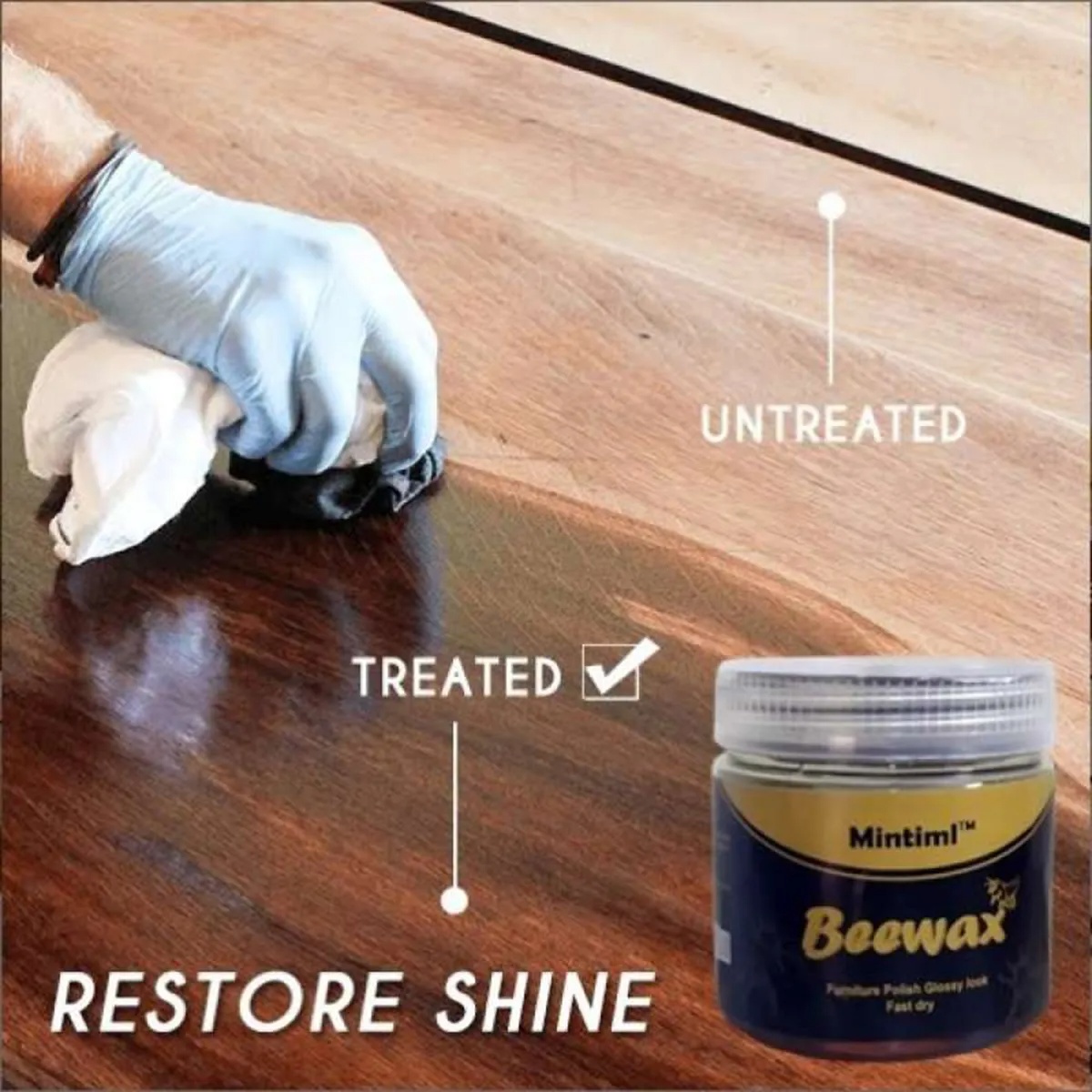 Picture of Mintiml Beeswax Wood Polish – All-Purpose Furniture Wax for Floor, Furniture Care, Seasoning & Magic Repair