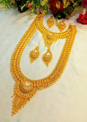 Picture of High Quality Gold-Plated Bridal Jewellery Set Picture of High Quality Gold-Plated Bridal Jewellery Set