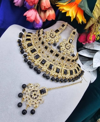 Picture of Premium Black Stone Jewellery Set For Women & Girls Picture of Premium Black Stone Jewellery Set For Women & Girls