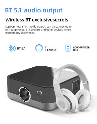 Picture of J16 Most popular Android Version projector Full HD 550ansi lumens for smart home and Outdoor education 4K video LCD projector