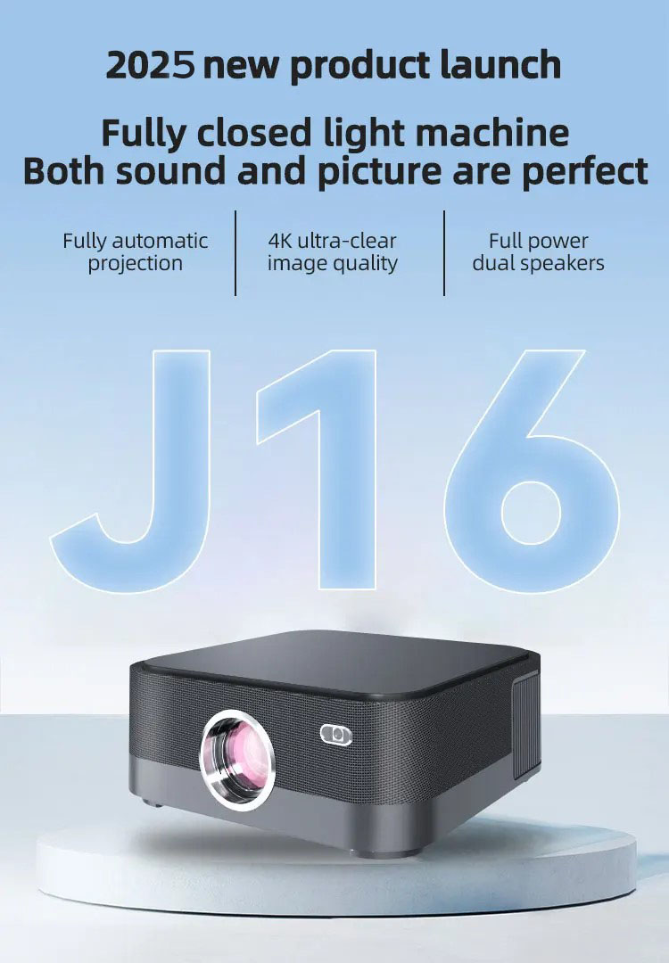 Picture of J16 Most popular Android Version projector Full HD 550ansi lumens for smart home and Outdoor education 4K video LCD projector