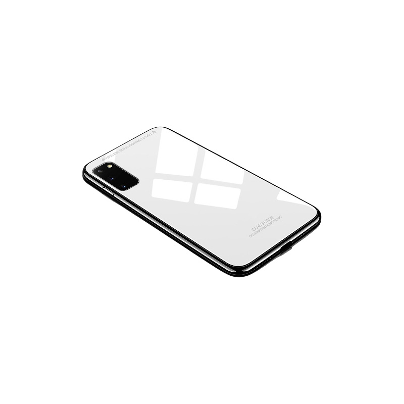 Picture of Samsung galaxy s20 plus (s20 + 5g) এর জন্য গ্লাস কেস গ্লাস কভার আঘাতনিরোধী শক্ত ব্যাক কেস নরম প্রতিরক্ষামূলক রাবারের বাম্পার ব্যাক কভার