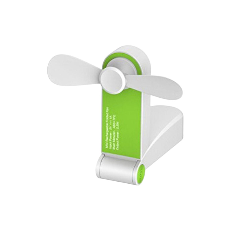 Picture of Portable Mini Fan Pocket Foldable Adjustable Wind Speed Handheld USB Rechargeable Fans Home Office Travel Outdoor