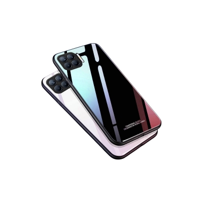 Picture of For OPPO F17 Pro (HONGKONG DESIGN) Tempered Glass Case With Soft TPU Frame Shockproof Phone Cover