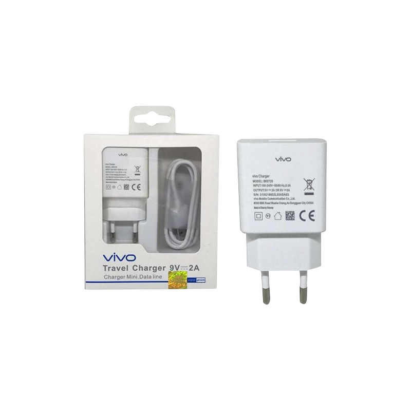 Picture of Charger For Vivo Smartphone Fast Charger With Micro Usb Data Cable For Vivo Y11 Y12 Y15 Y15 Y19 Y71 Y93 Y95 Charger Fast Charger