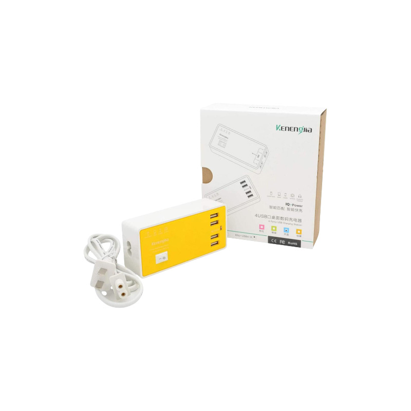 Picture of Universal 4 USB Ports Power Strip Surge Protector EU Plug Charger with Retail Package for iPhone Samsung