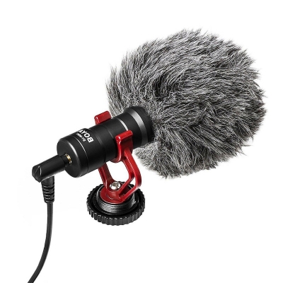 Picture of BOYA BY-MM1 Shotgun Video Microphone Universal Compact On Camera Mini Recorded Mic Directional Condenser For DSLR Camcorder Phones Android Smartphones Mac Tablet