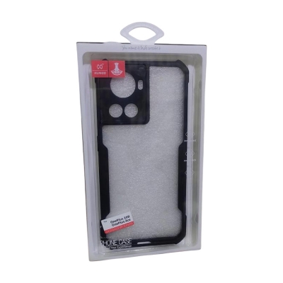 Picture of Xundd Case (ORG) For OnePlus 10R 5G Military Grade Drop Tested Slim Clear Back with Shockproof Soft TPU Bumper Frame Cover Black and Transparent