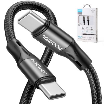 Picture of JOYROOM N1-60 Fast Charging Data Cable USB Type C To USB Type C PD 60W 2 Meter Cable Black For Charge Data Transmission