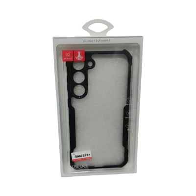 Picture of XUNDD Brand Case For Samsung Galaxy S23 Plus S23+ 5G Phone Cover Military Grade Drop Tested Slim Clear Back with Shockproof Soft TPU Bumper Frame Cover Black and Transparent