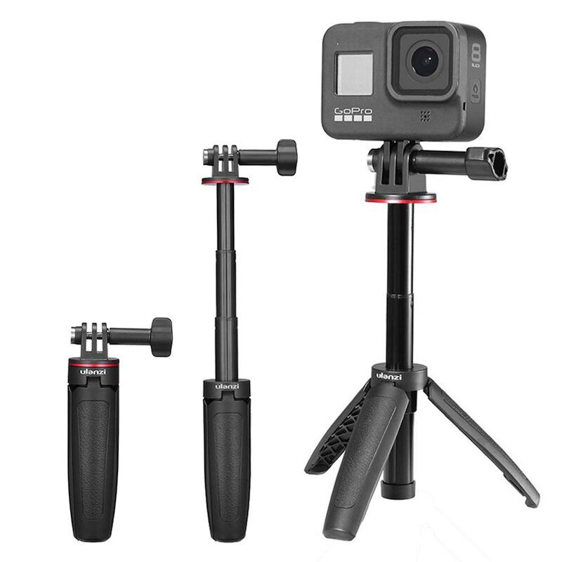 Picture of Ulanzi MT-09 Extension Pole Tripod Mini Selfie Stick Tripod Stand Handle Grip For GoPro Camera 13 12 11 9 8 7 6 5 4 Max DJI OSMO Action Camera Insta 360 One X SJCAM Vlogging