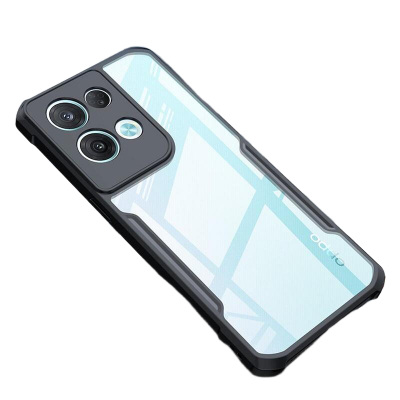 Picture of XUNDD CASE For OPPO Reno 8 Pro Phone Case Xundd Airbag Shockproof Shell Lens Protection Back Clear Cover Military Grade Black Bumper Case Airbags Shockproof Protective Transparent Back Cover