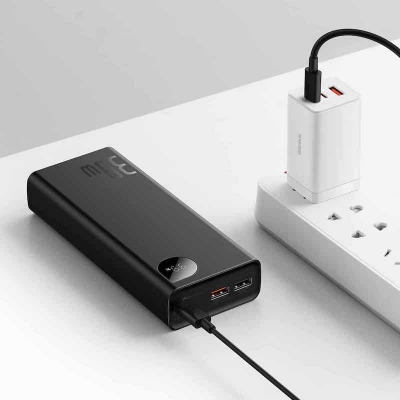 Picture of Baseus Adaman Metal 30W 20000mAh Digital Display Quick Charge Power Bank Plus Type-C To Type-C PD 50cm Cable