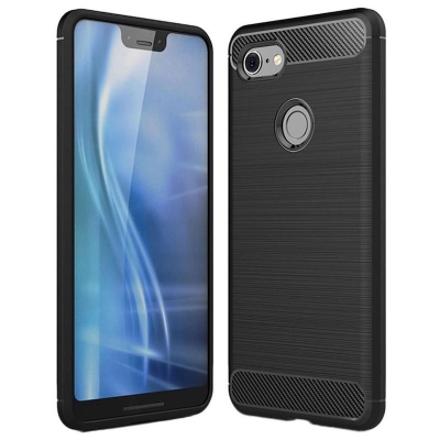 Picture of Carbon Fiber Case For Google Pixel 3A XL Case Rubber Silicone Bumper Carbon Fiber Cover Soft TPU Anti Drop Slim Case