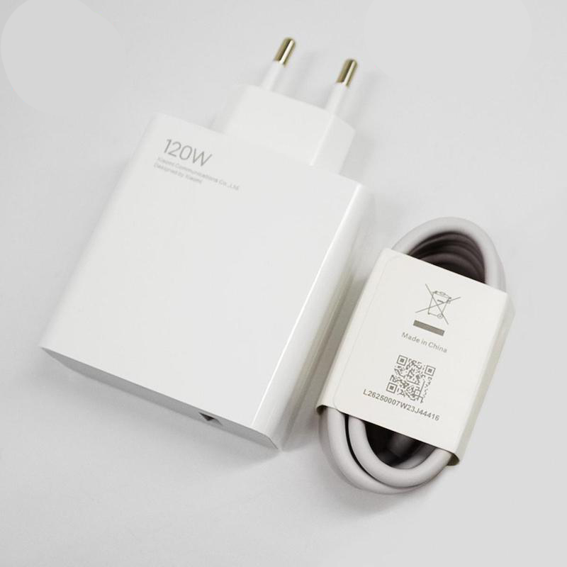 Picture of Fast Charger For Xiaomi Mi 120W Hyper Charge Phone Adapter with Type C Cable Combo For Laptops Tablets and Mobile Charger Adapter and USB to Super Fast 6A Type C Cable Compatible with Redmi Note 12 Series Mi 11 Hyper Charge Mi 11T Mi 12 Pro