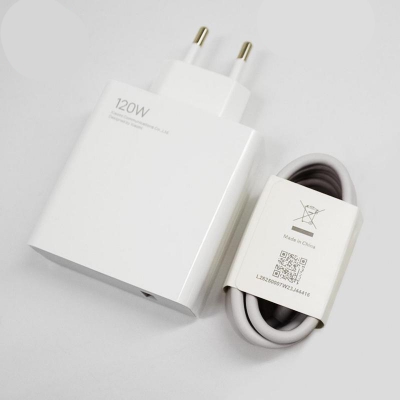 Picture of Fast Charger For Xiaomi Mi 120W Hyper Charge Phone Adapter with Type C Cable Combo For Laptops Tablets and Mobile Charger Adapter and USB to Super Fast 6A Type C Cable Compatible with Redmi Note 12 Series Mi 11 Hyper Charge Mi 11T Mi 12 Pro