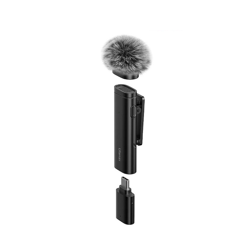 Picture of ULANZI WM-10 Wireless Lavalier Microphone for Smartphones, Plug-Play Mic with Type-C / Lightning Receiver For iPhone 15 Pro Max Samsung Galaxy S24 Ultra Video Recording Interview Youtubers Vloggers, 32.8ft Transmission Range