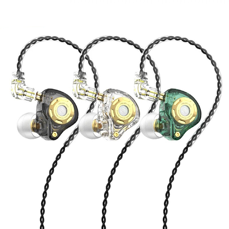 Picture of TRN MT1 PRO HiFi in Ear Monitor Dual Magnetic Dynamic Driver Sport Earphones in Ear Noise Cancelling Earbuds with Detachable C-pin 0.035mm Cable (with Mic)