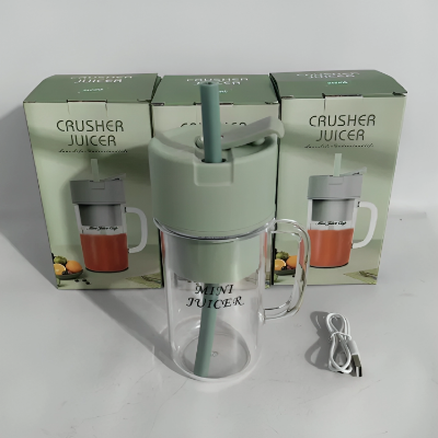 Picture of 2 In 1 Mini Portable USB Rechargeable High Quality 6 Blades Crusher Juicer