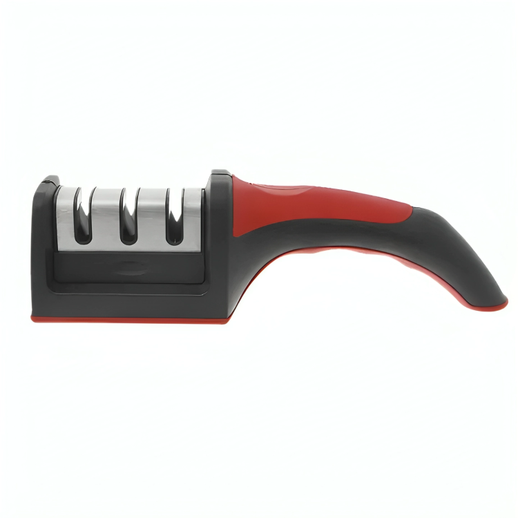 Picture of Kitchen 3-Segment Knife Sharpener Household Multi-Functional Hand-Held 3-Purpose Black Sharpening Stone by Kitchen Glance