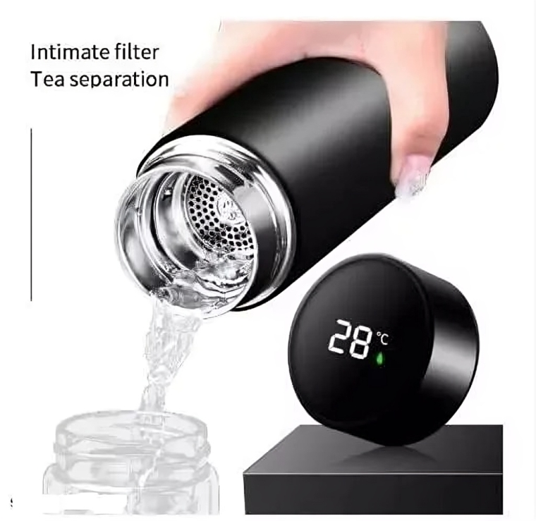 Picture of Stay Hydrated On The Go With The Temperature Thermos Water Bottle - Smart Water Bottle by Kitchen Glance