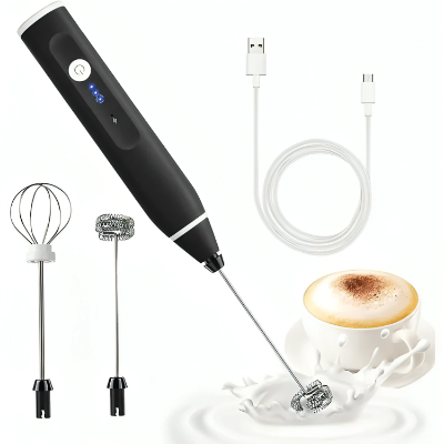 Picture of Electric Rechargeable Handheld Coffee Mixer - Perfectly Blend Your Brews With Ease