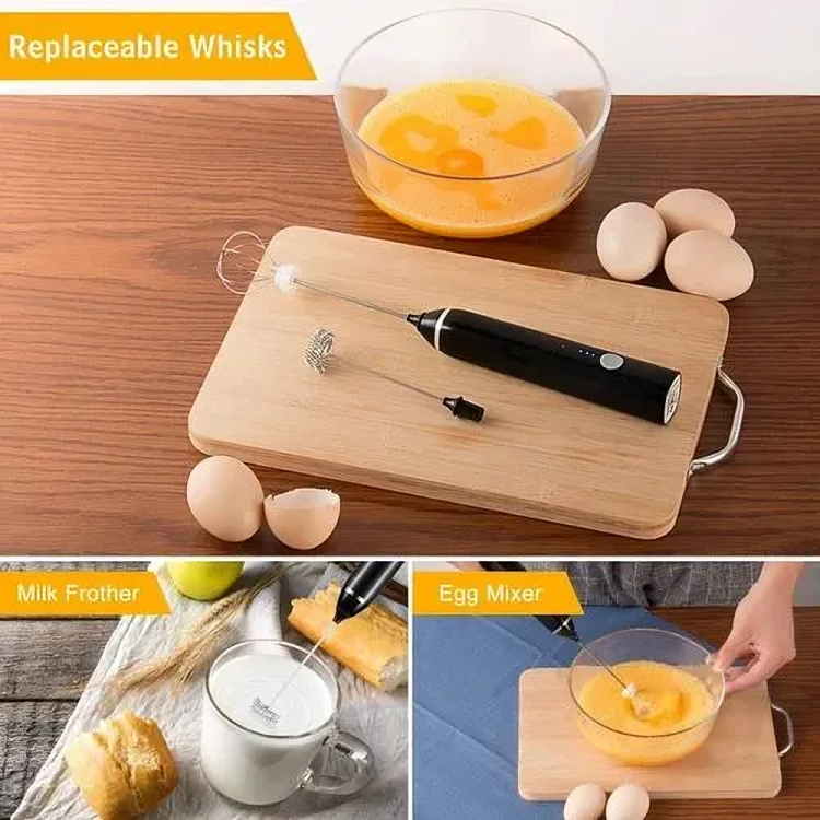 Picture of Electric Rechargeable Handheld Coffee Mixer - Perfectly Blend Your Brews With Ease