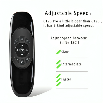 Picture of Air Mouse Keyboard 2.4Ghz 6-axis Sensor Backlit Dual-sided Remote Control 3-in-1 Keyboard Wireless Remote Control Gyroscope Android TV Controller for Windows/Mac OS/Linux/Android