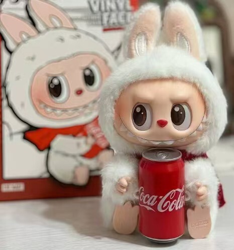 Picture of Baby Sleeping Toy PP Cotton Labubu Vinyl Pendant Doll Vinyl Face Collection Labubu Cola Plush Pendant Comfortable Fluffy Labubu 3.0 Stuffed Toy Home Decor