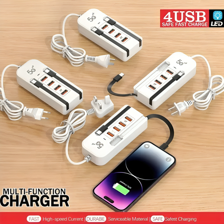 Picture of 66W Fast Charging Multiport USB Charger PD Type C Phone Charger For iPhone Samsung Xiaomi Quick Charge EU US Plug Wall Charger