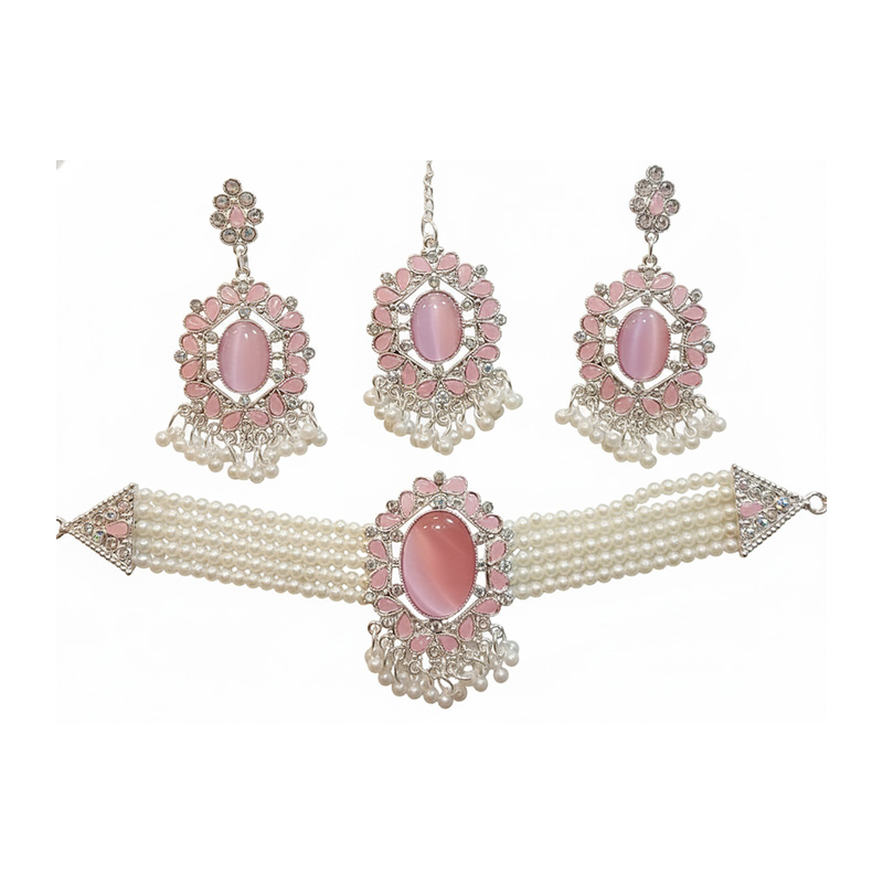 Picture of akik stone choker necklaces with tikli and ear rinngs . women jewellery , ornaments choker Picture of akik stone choker necklaces with tikli and ear rinngs . women jewellery , ornaments choker