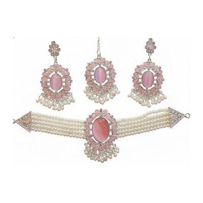 Picture of akik stone choker necklaces with tikli and ear rinngs . women jewellery , ornaments choker Picture of akik stone choker necklaces with tikli and ear rinngs . women jewellery , ornaments choker