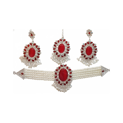 Picture of akik stone choker necklaces with tikli and ear rinngs . women jewellery , ornaments choker Picture of akik stone choker necklaces with tikli and ear rinngs . women jewellery , ornaments choker