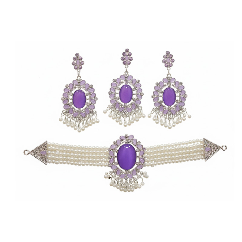 Picture of akik stone choker necklaces with tikli and ear rinngs . women jewellery , ornaments choker Picture of akik stone choker necklaces with tikli and ear rinngs . women jewellery , ornaments choker