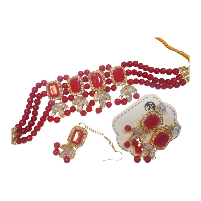 Picture of Jewel Addiction Gold Plated Polki Kundan And Pearls Choker Necklace Set White Picture of Jewel Addiction Gold Plated Polki Kundan And Pearls Choker Necklace Set White
