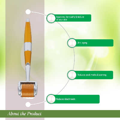 Picture of ZGTS Derma Roller - 0.5 mm - Golden and White