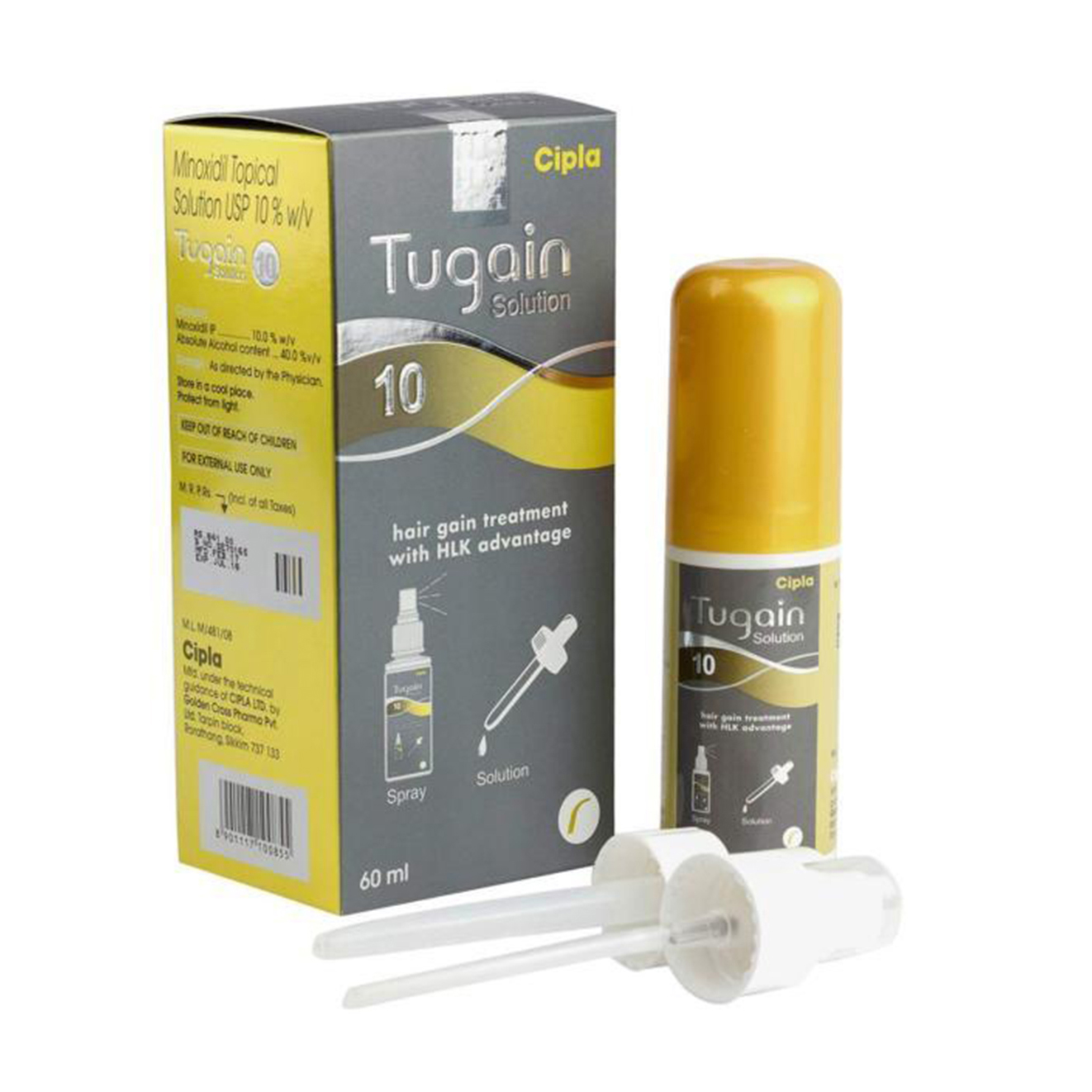 Picture of Tugain minoxidil 10% for hair and beard regrowth treatment -60 ml