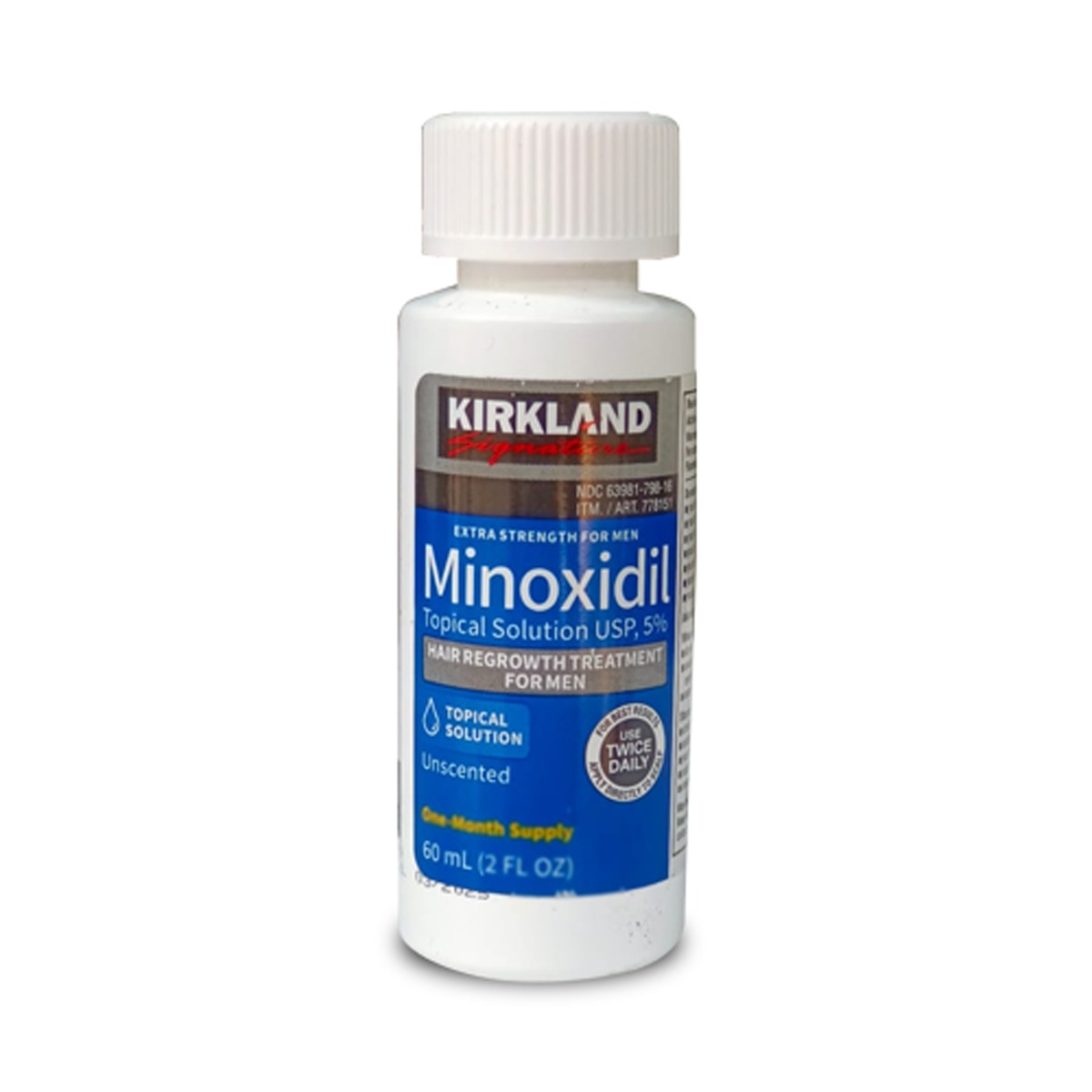 Picture of kirkland minoxidil 5% new and improved formula for beard and hair regrowth-60 ml(one months supply)