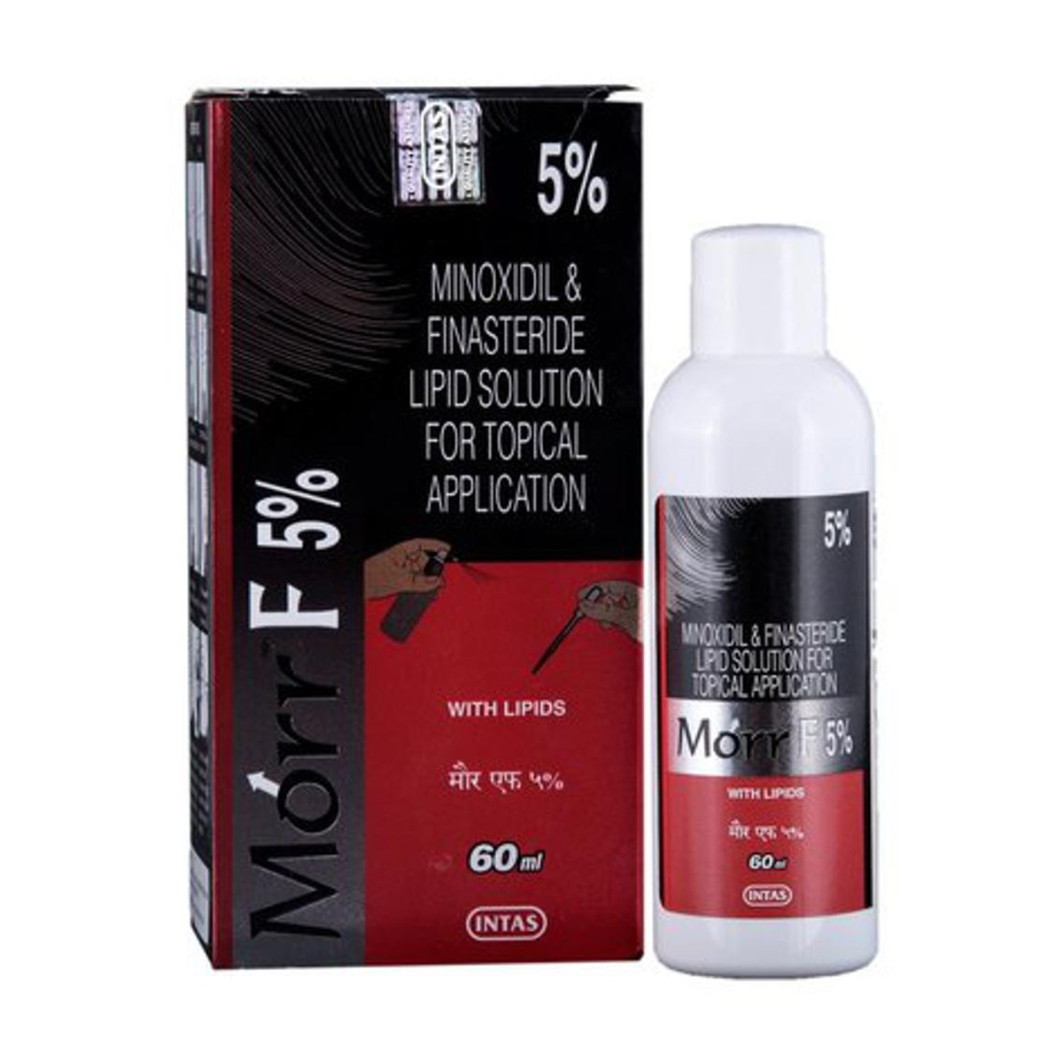 Picture of Morr F 5% Topical Solution (60 ml) For Hair Regrowth (seal open box)