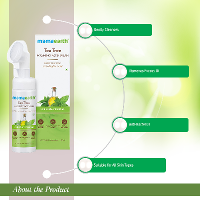 Picture of Mamaearth Tea Tree Foaming Face Wash with Tea Tree & Salicylic Acid for Acne & Pimples – 150ml