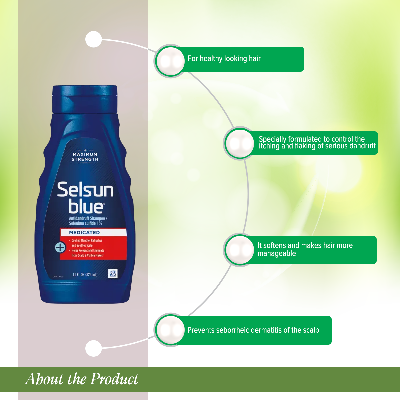 Picture of Selsun Blue Maximum Strength Dandruff Shampoo -325 ml
