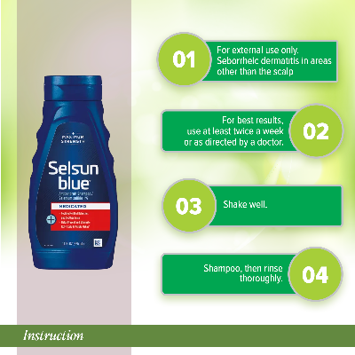 Picture of Selsun Blue Maximum Strength Dandruff Shampoo -325 ml