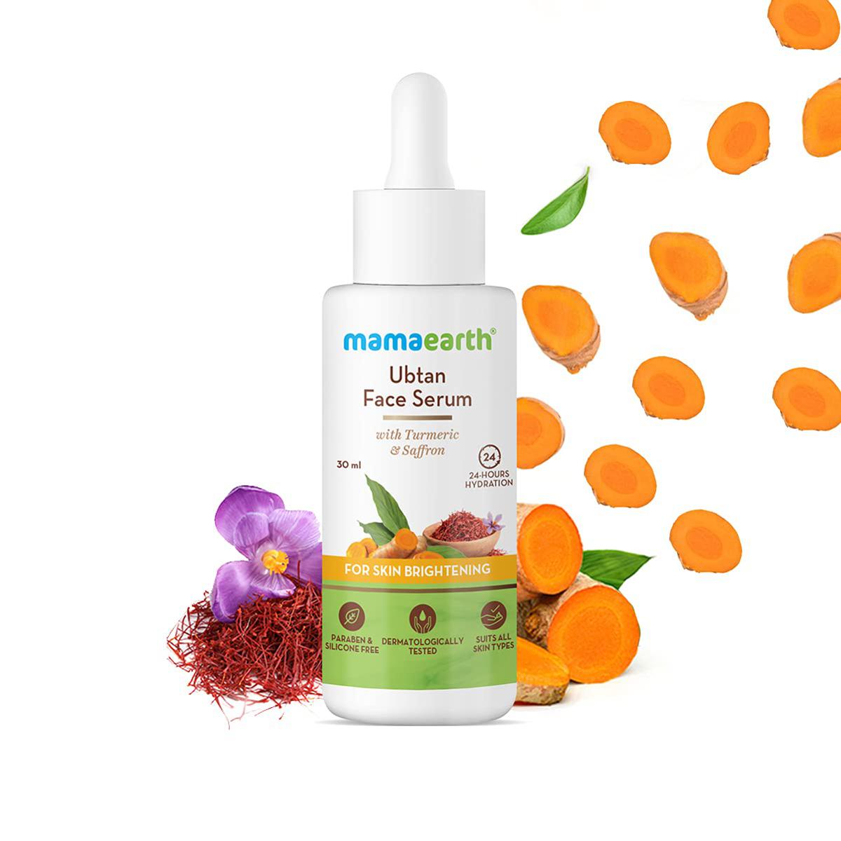 Picture of Mamaearth Ubtan Face Serum for glowing skin, with Turmeric & Saffron for Skin Brightening-30 ml