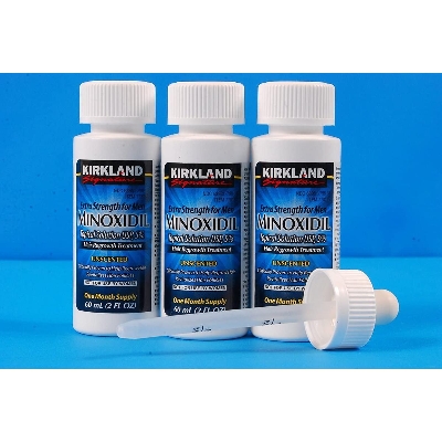 Picture of kirkland minoxidil 5% three Months Supply Package Includes Child Resistant Dropper Applicator